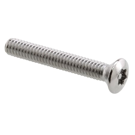 Prime-Line T-20 Oval Head Screw with Pin, No 8-32 X 1-1/8 in., Chrome (100 Pack) 645-0148